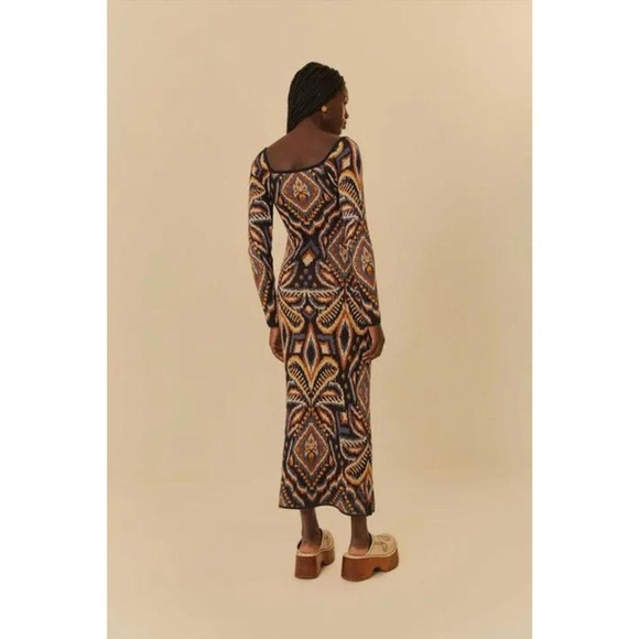 NWT Farm Rio Knit Midi Dress Medium - Picture 4 of 9